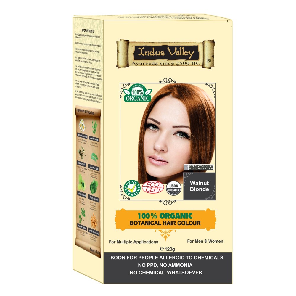 Buy Online 100% Certified Botanical Walnut Blonde Hair Colour | Certified  Organic Color