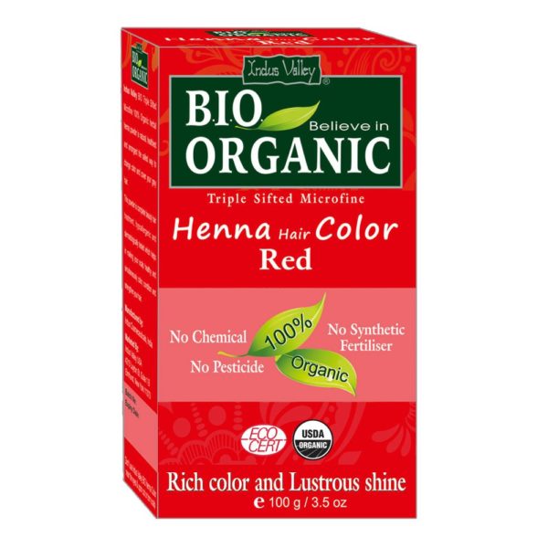 Buy online Certified Bio Organic Red Henna powder Certified Organic Color