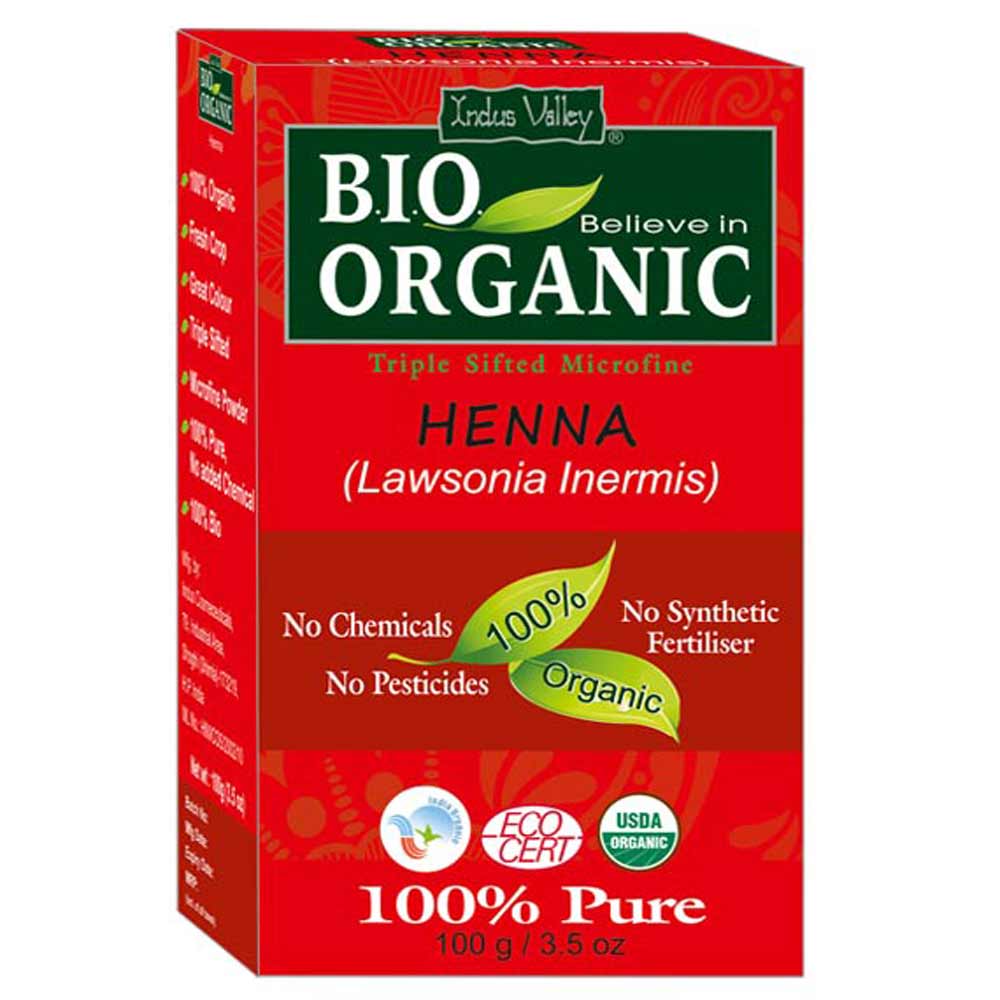 Buy online Certified Bio Organic Red Henna powder Certified Organic Color